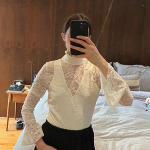 Intermix lace bodysuit